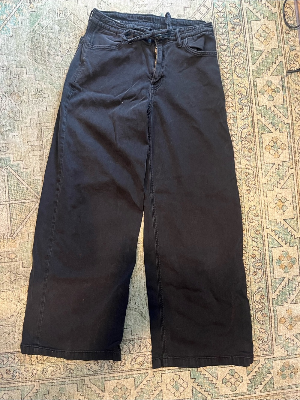 American Eagle wide leg pants with tie